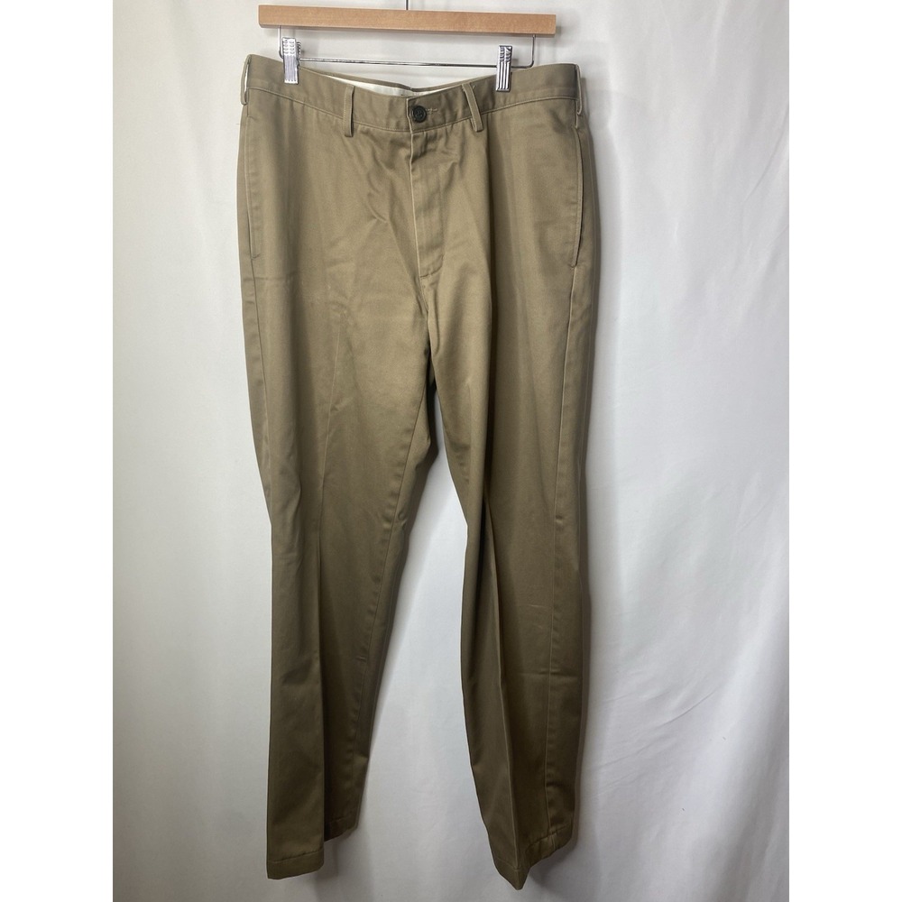 Lands' End Men's Chino Pants Size 35 Waist Tailored Fit Tan Career Wear Business